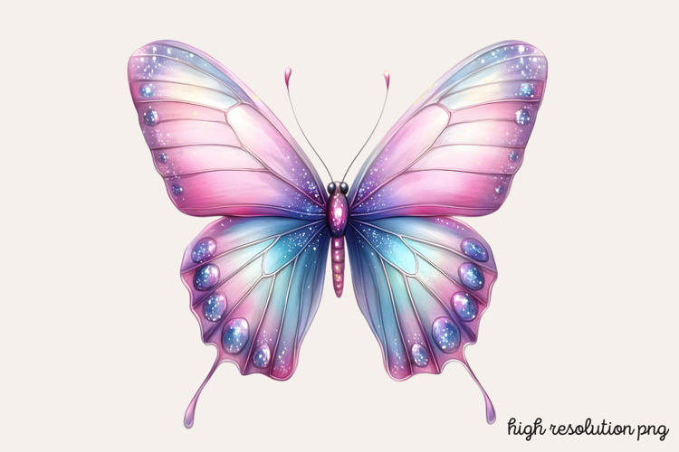 Pink Butterfly Clipart Image 9