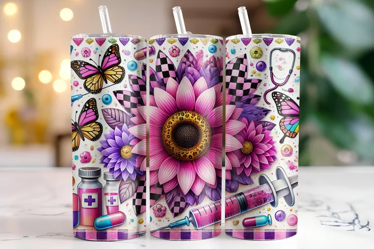 Sunflower Tumbler Wrap | Sublimation | Tumblers