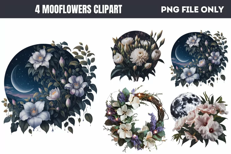 Mooflowers Clipart PNG