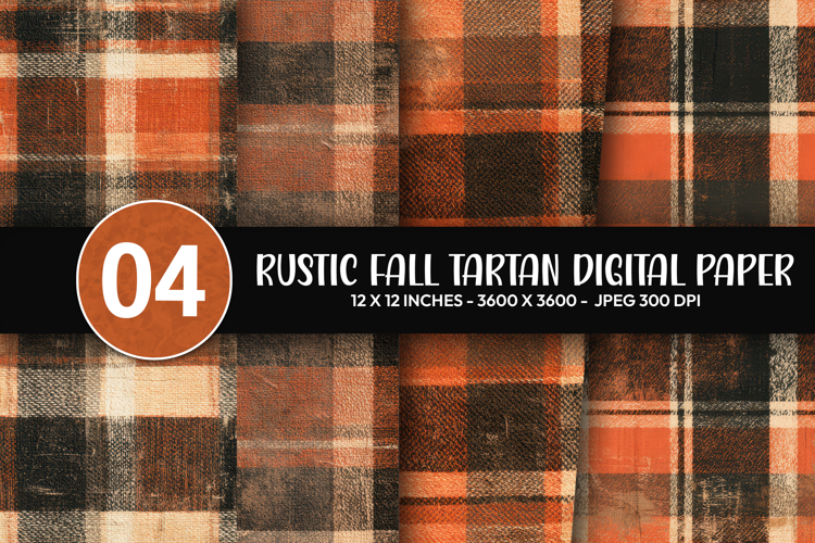 Rustic Fall Tartan Digital Paper