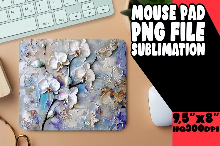 Radiant 3D Petals Mouse Pad