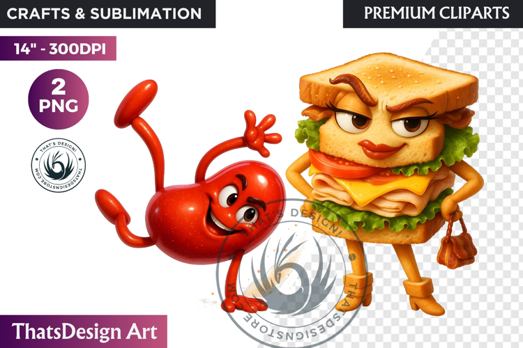 Fantasy Junk Food Characters RPG Clipart Sweets PNG Graphics