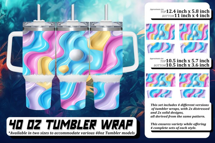 Vibrant Abstract Tumbler Art example image 1
