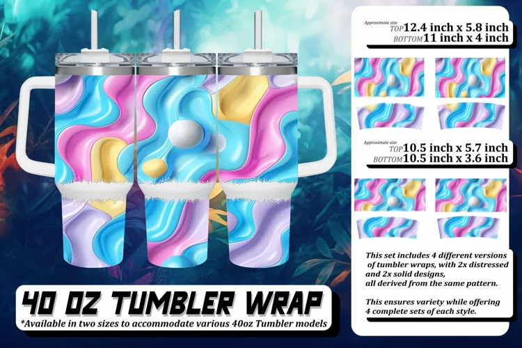 Vibrant Abstract Tumbler Art