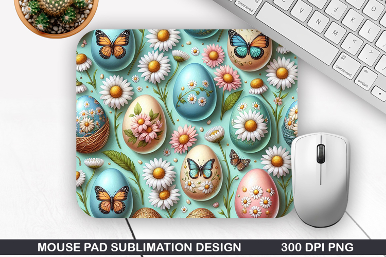 Easter Eggs Mouse Pad Sublimation, Easter Mouse Pad PNG