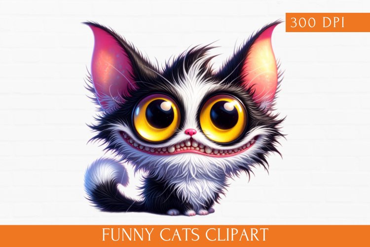 Funny Cat Clipart, Funny Cats Sublimation