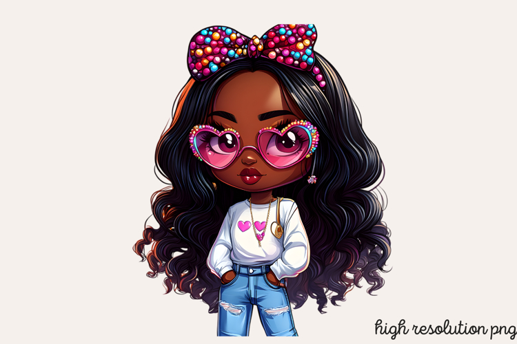 Black Girl Afro Png Image 6
