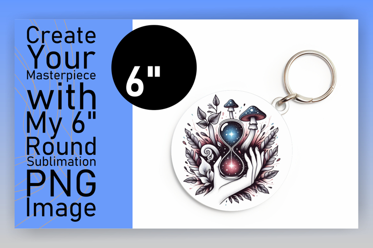 Chic Round Design for Keychain PNG , Mystic
