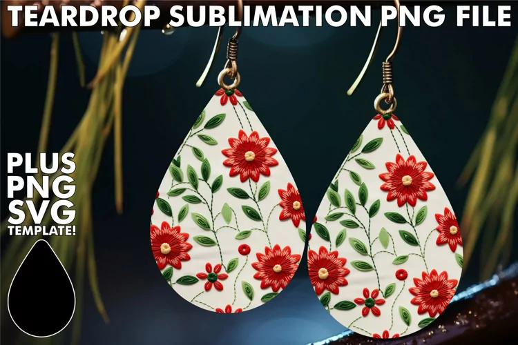 Graceful Embroidered Petal Earrings
