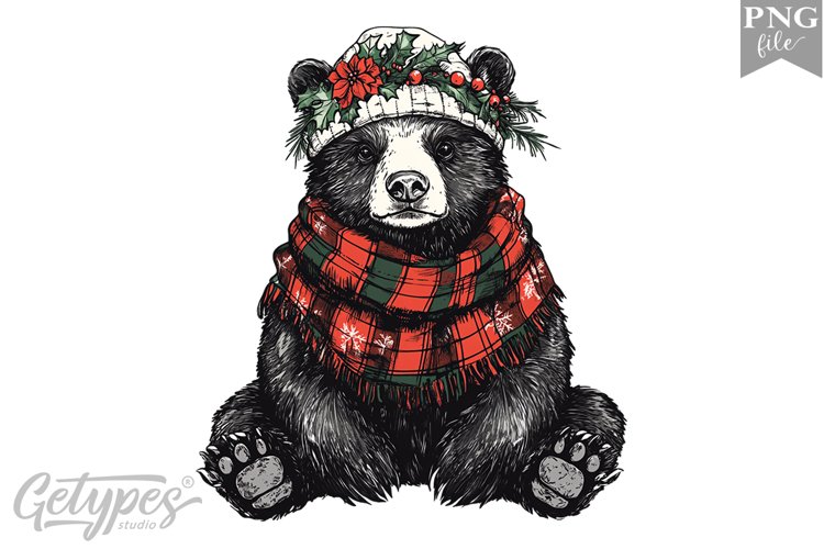 Christmas Bear Clipart Image 17