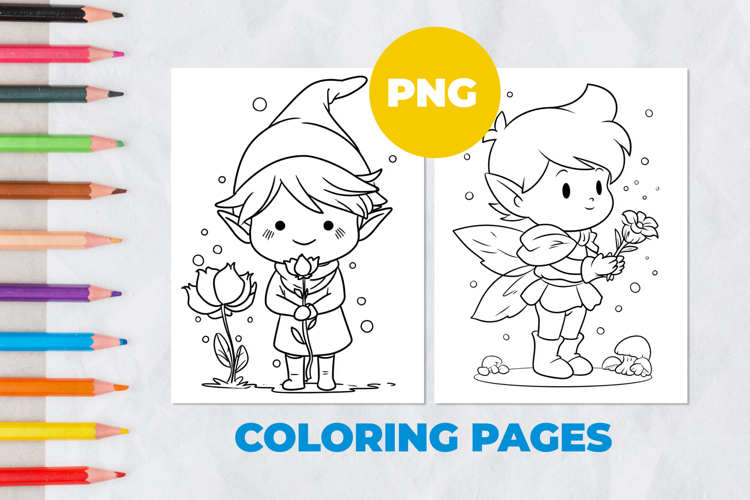 Cute elf boy Coloring Pages | Coloring book