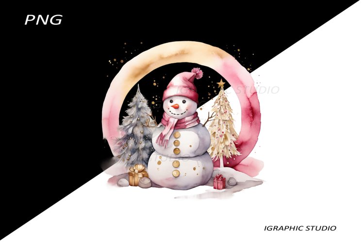 Christmas Snowman Clipart Image 5