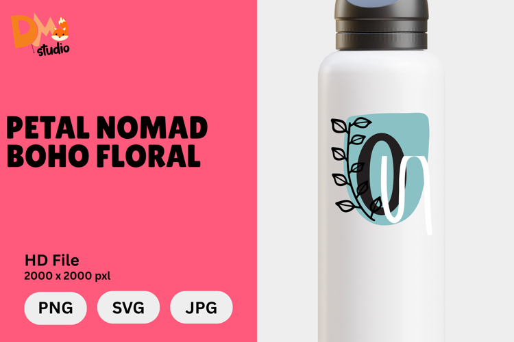 Petal Nomad Boho Floral Monogram