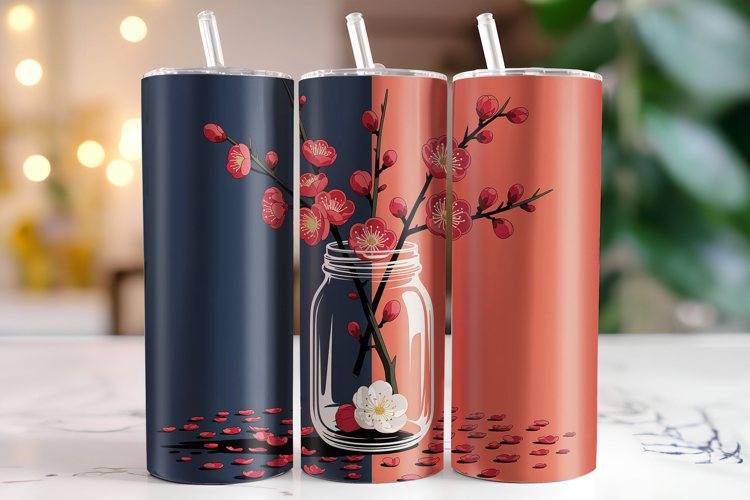 Flowers Tumbler Wrap | Sublimation | Tumblers