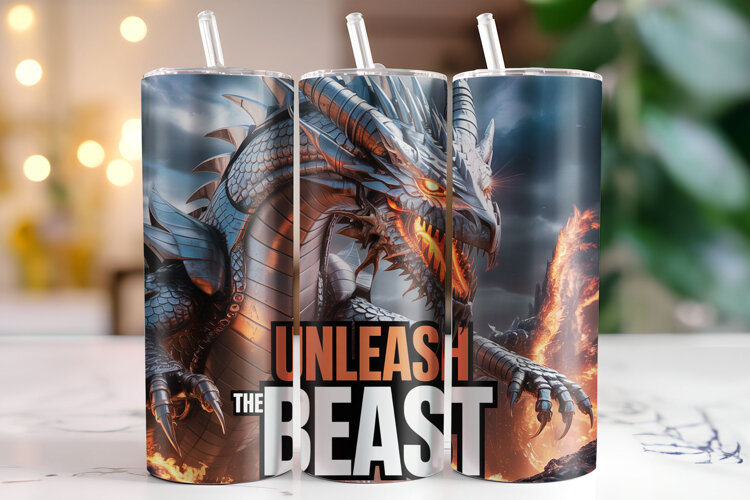 Unleash the beast Tumbler Wrap | Sublimation | Tumblers example image 1