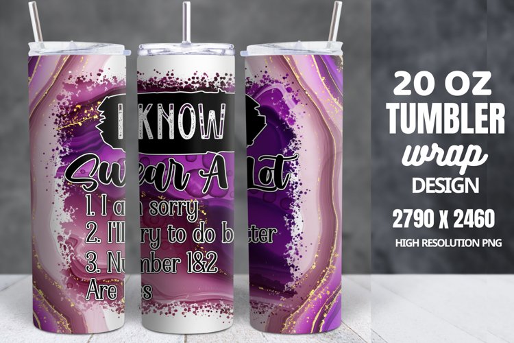 Funny Quotes 20oz Skinny Tumbler Sublimation, Sarcastic example image 1