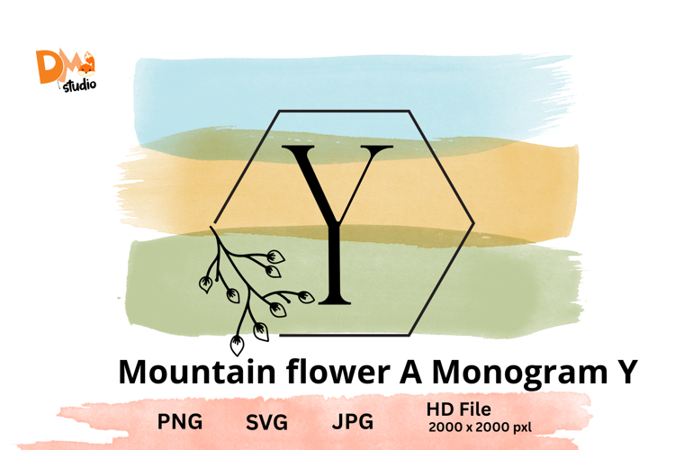 Mountain Flower Monogram