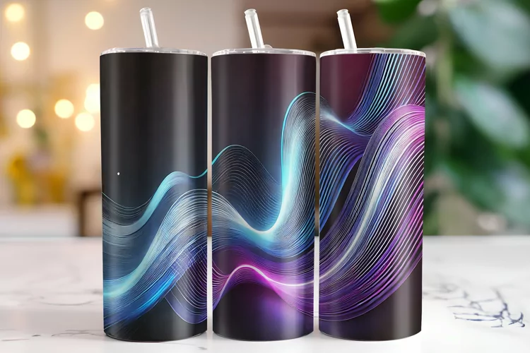 Abstract Waves Tumbler Wrap | Sublimation | Tumblers