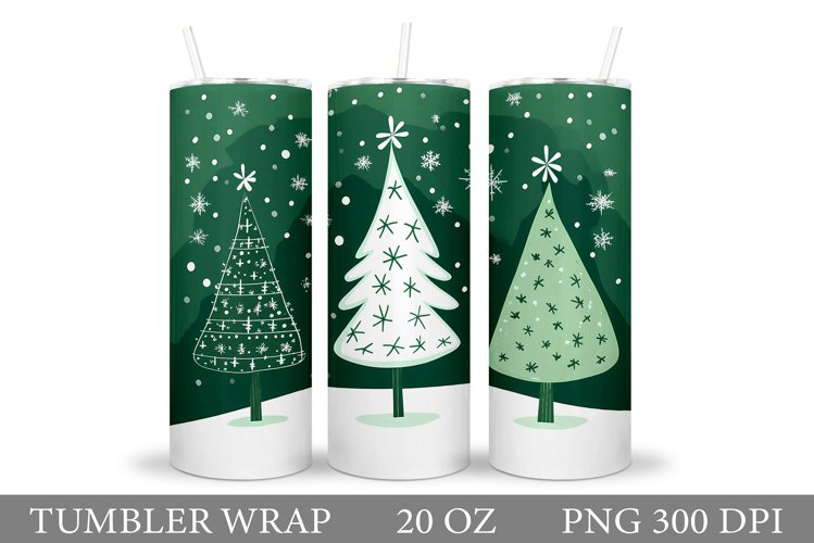 Christmas Tree Tumbler Sublimation. Christmas Tumbler Design