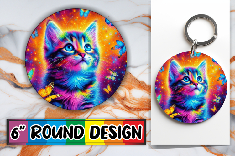 Enchanted Round Ornaments Magic PNG, Cat