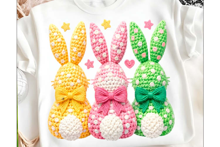 Easter Bunny PNG Yarn Crochet