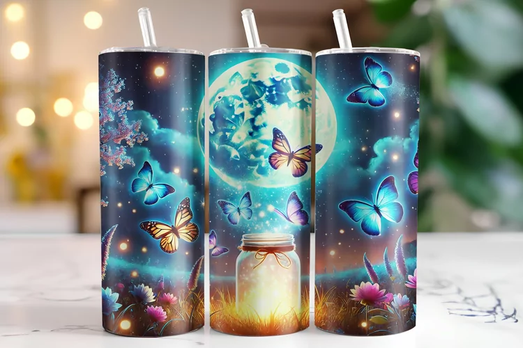 Butterflies Tumbler Wrap | Sublimation | Tumblers