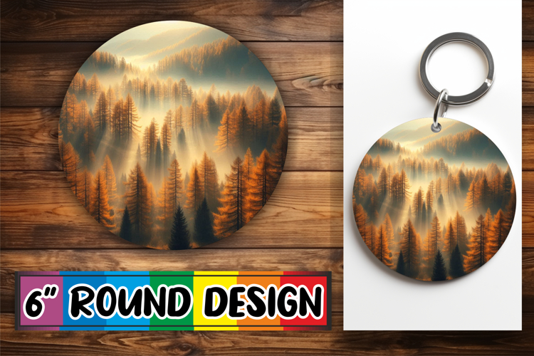 Cheerful Round Ornaments Design PNG, Autumn