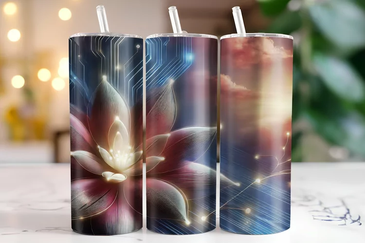 Flowers Tumbler Wrap | Sublimation | Tumblers