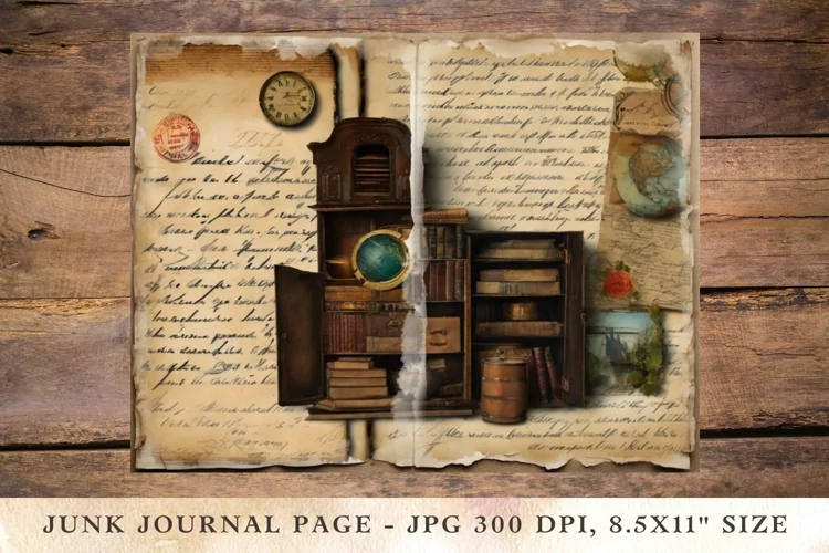 Printable Junk Journal Pages postcard 1