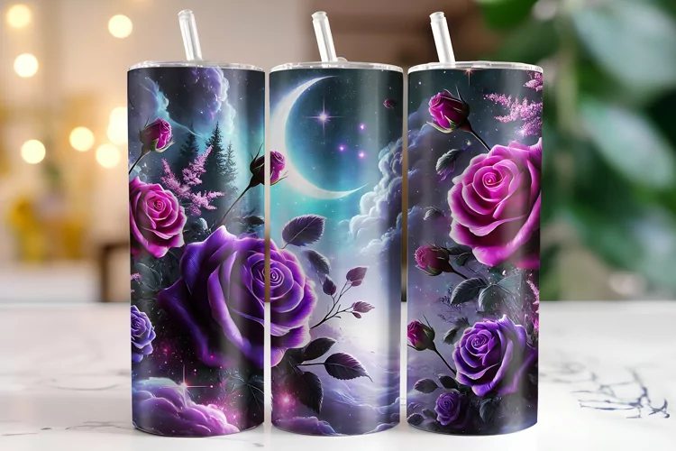 Flowers Tumbler Wrap | Sublimation | Tumblers
