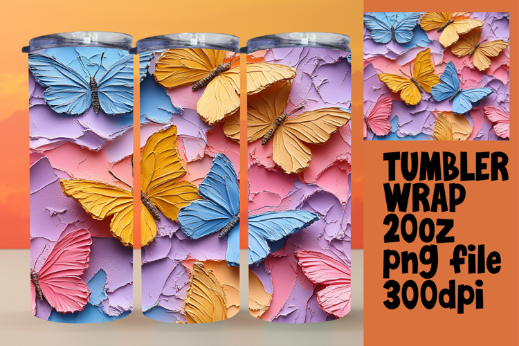 Trendy 20oz Tumbler Wrap File , 3D Flower