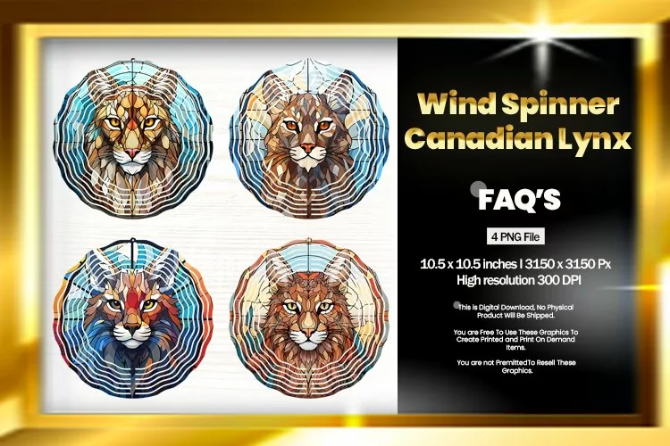 Canadian Lynx Wind Spinner Sublimation - 04 Variations