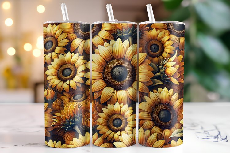 Sunflower Tumbler Wrap | Sublimation | Tumblers