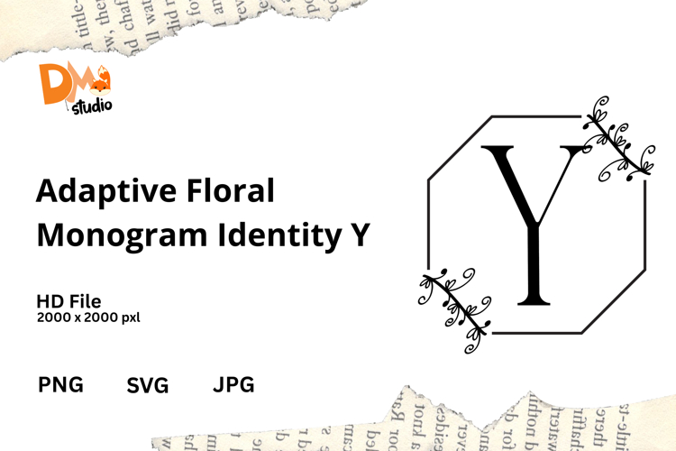 Adaptive Floral Monogram Identity example image 1
