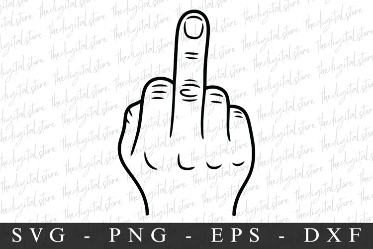 Middle Finger Svg Image 3