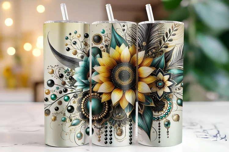 Sunflower Tumbler Wrap | Sublimation | Tumblers