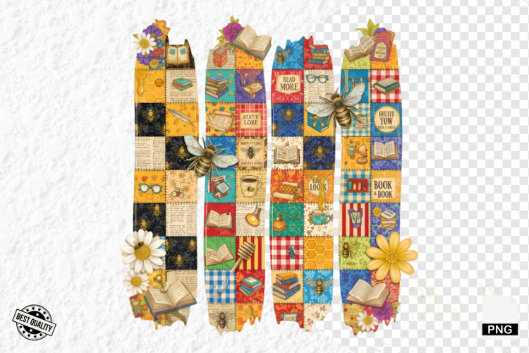 Reading & Bees Brush Stroke Clipart