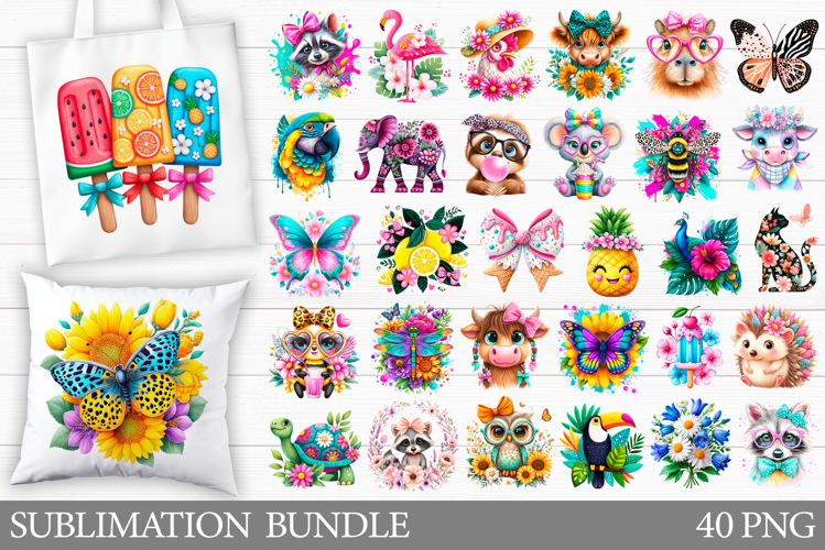 Summer Sublimation Bundle. Summer T-Shirt Design