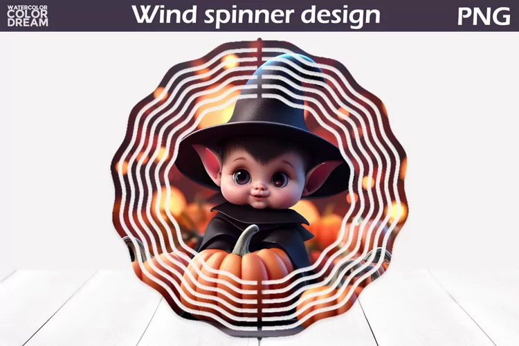 Devil Wind Spinner Sublimation | Kids Halloween Wind Spinner