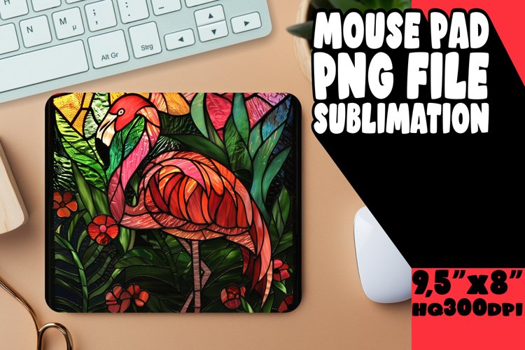 Sublimation Mouse Pad Design with Stunning Bird Stained