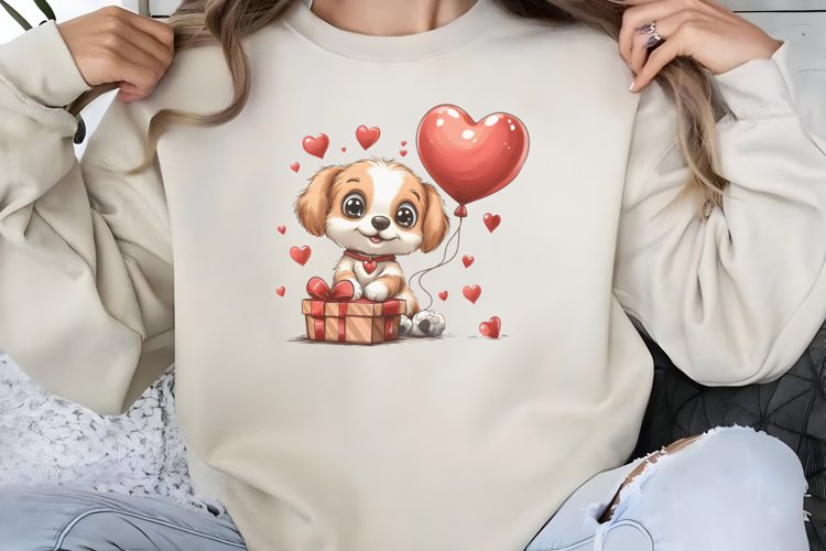 Valentine Dog Clipart PNG