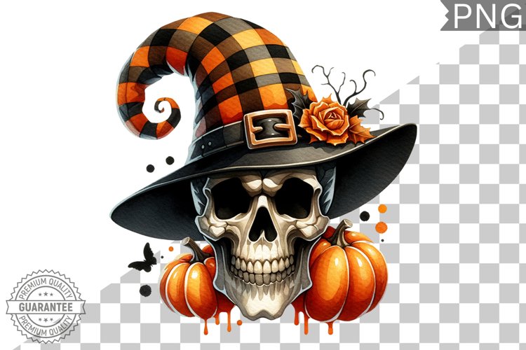 Halloween Skull Sublimation - Clipart PNG Design