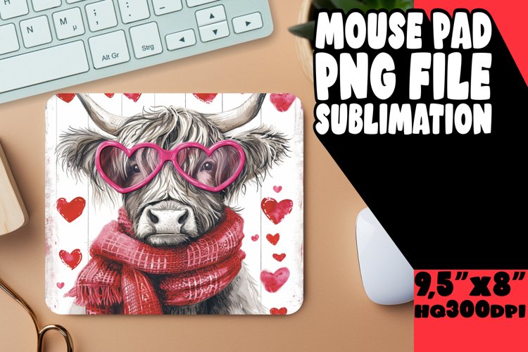 Love-themed Cow Heart Pad