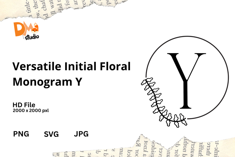 Versatile Initial Floral Monogram