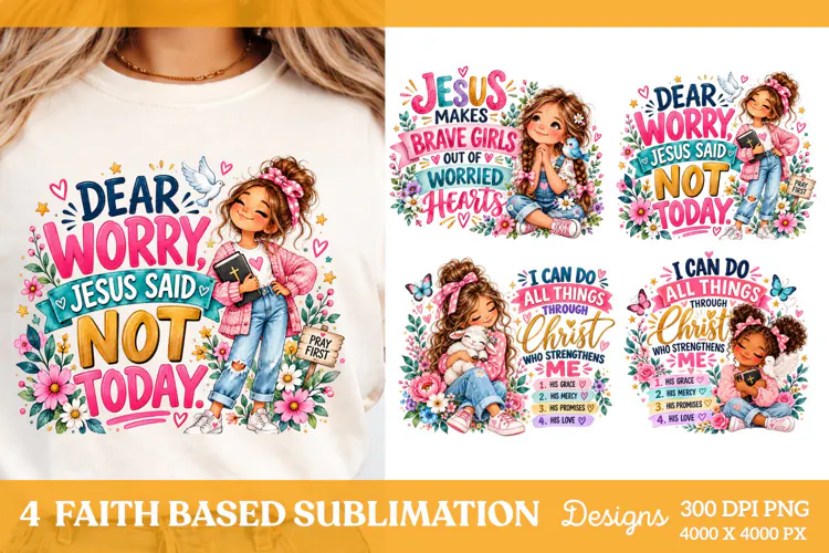 4 Faith Based Sublimation PNG Designs