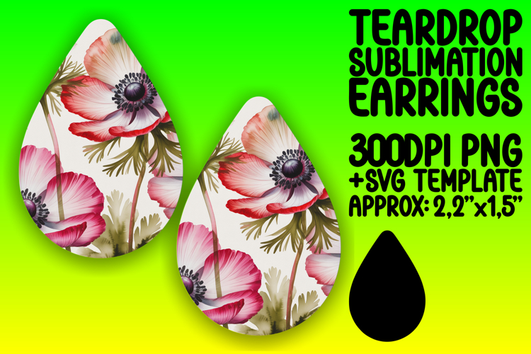 Bright Teardrop Earrings Design for Creative Use , Flowers