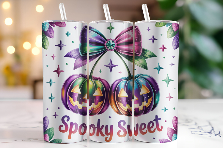 Spooky Sweet Tumbler Wrap | Sublimation | Tumblers example image 1