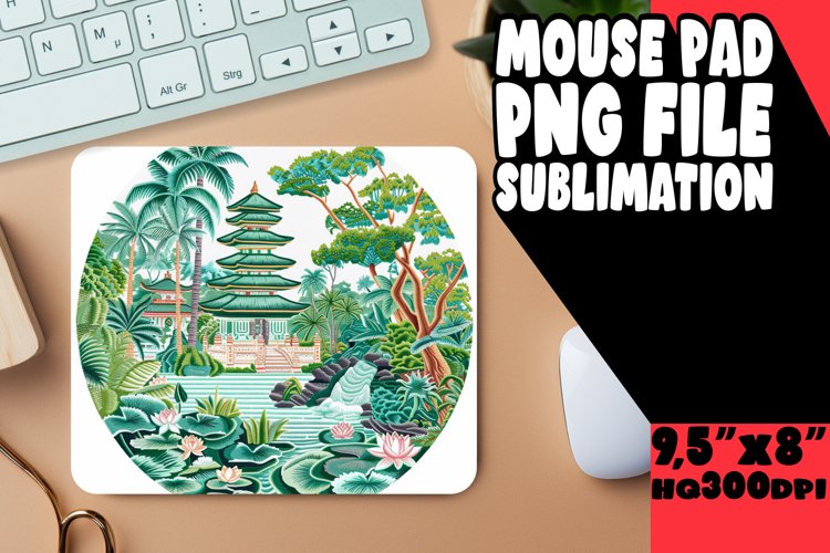 Sublimation Scenic Mouse Pad Art PNG