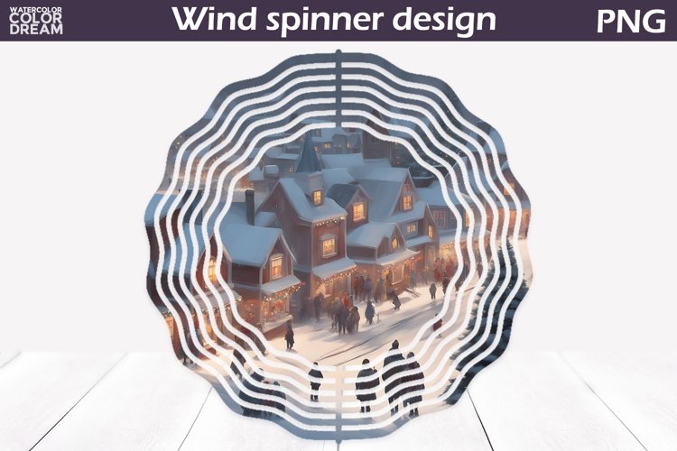 Christmas Wind Spinner | Winter Wind Spinner Design example image 1