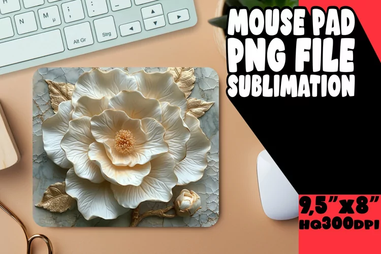 Flower Fantasy: Flower Pattern Mouse Pad